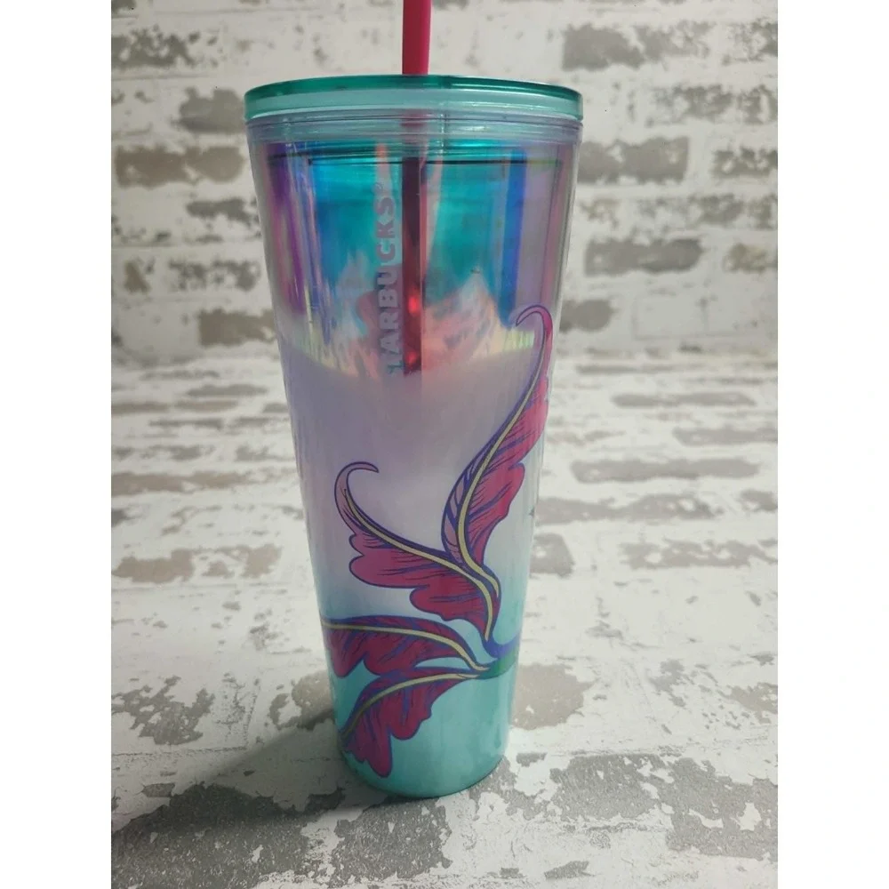 Starbucks‎ 2024 Holiday Iridescent Holo Siren Mermaid Star Lid 24 Oz Tumbler